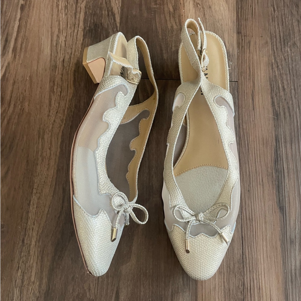 VANELI Cream Slingback Pumps